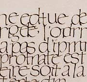 calligraphie, humanistique, antiqua, alphabets, lettres, stages et cours, mail-art, enveloppes calligraphies, logos, calligraphy